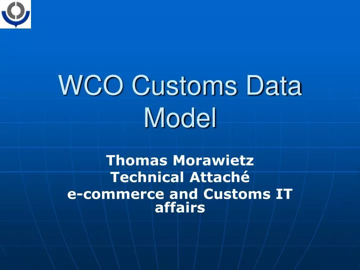 wco customs data model