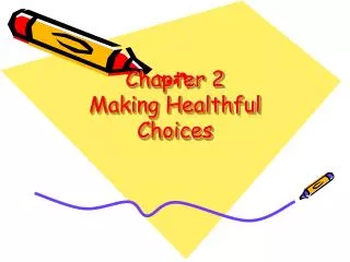 Chapter 2 Making Healthful Choices