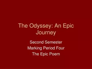 The Odyssey: An Epic Journey
