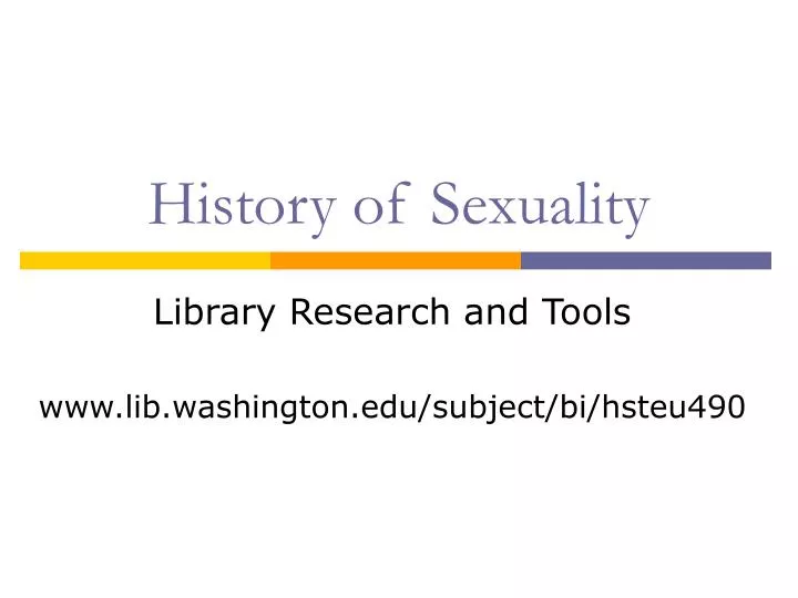 history of sexuality