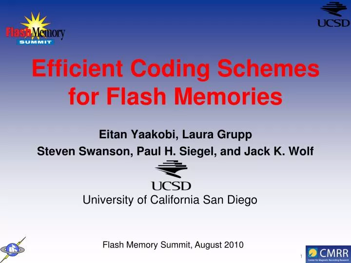 efficient coding schemes for flash memories