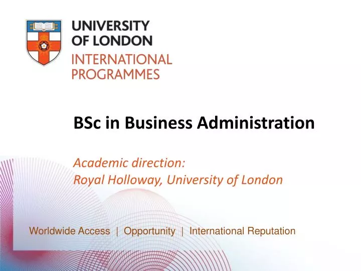 bsc in business administration