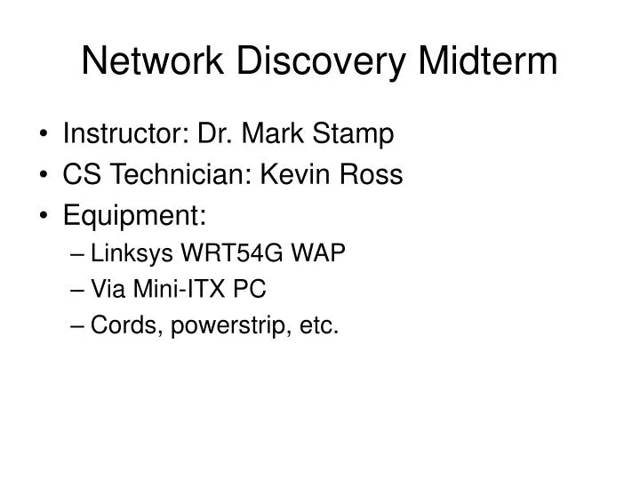 network discovery midterm