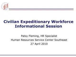 Civilian Expeditionary Workforce Informational Session