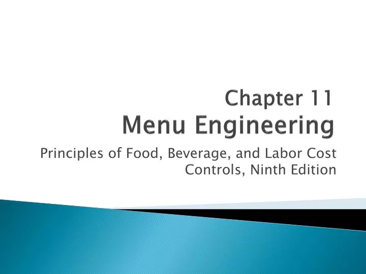 chapter 11 menu engineering