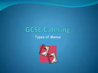 GCSE Catering