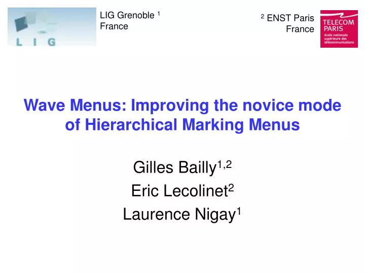 wave menus improving the novice mode of hierarchical marking menus