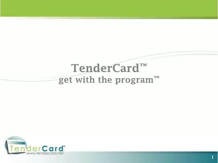 tendercard get with the program