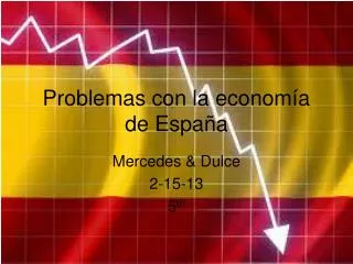 Problemas con la economía de España