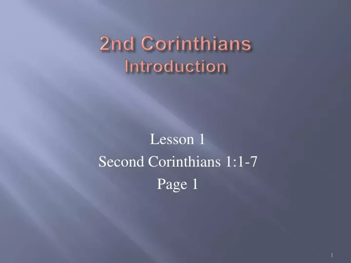 2nd corinthians introduction
