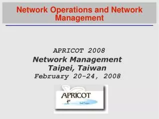 Network Operations and Network Management