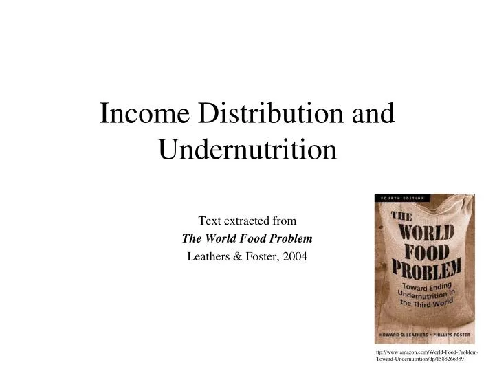 income distribution and undernutrition