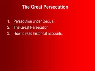 The Great Persecution