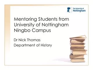 Mentoring Students from University of Nottingham Ningbo Campus