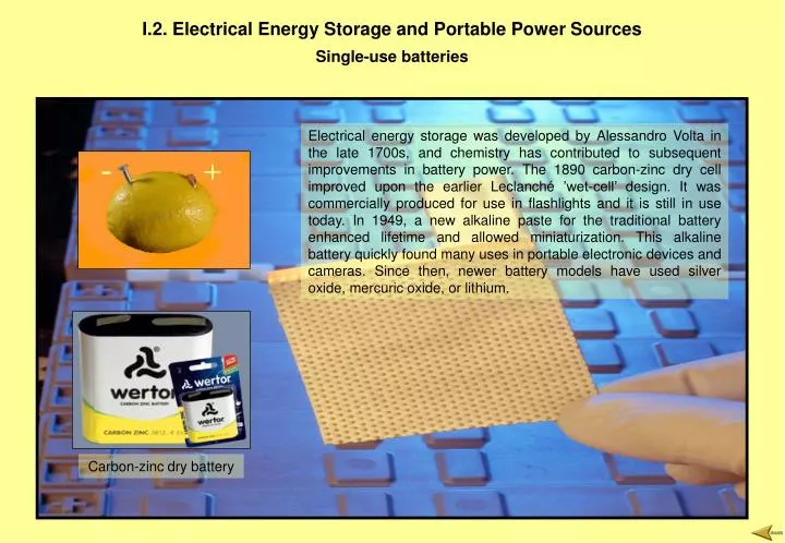 i 2 electrical energy storage and portable power sources