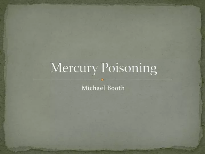 mercury poisoning