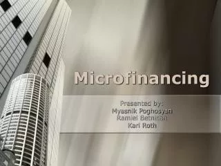 Microfinancing