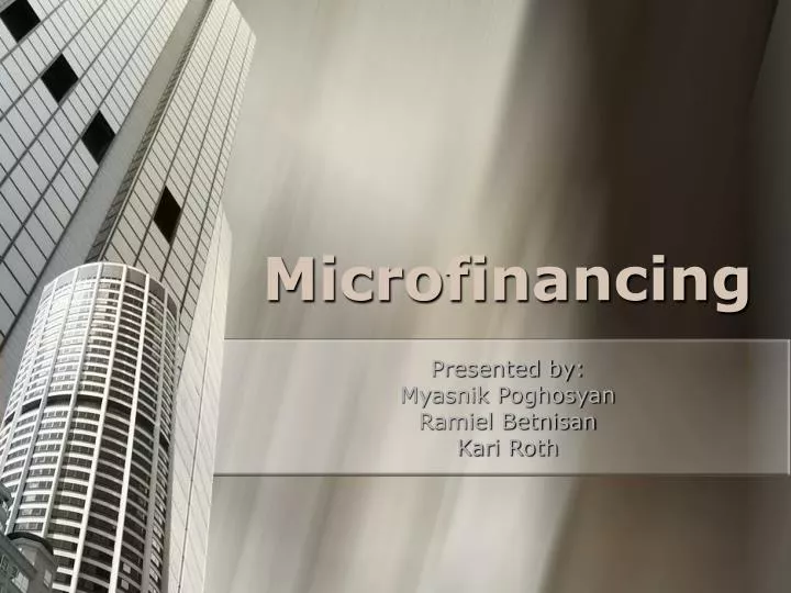 microfinancing