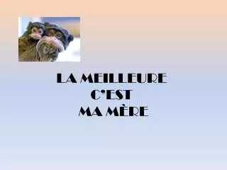 la meilleure c est ma m re