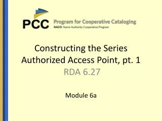 Constructing the Series Authorized Access Point, pt. 1 RDA 6.27