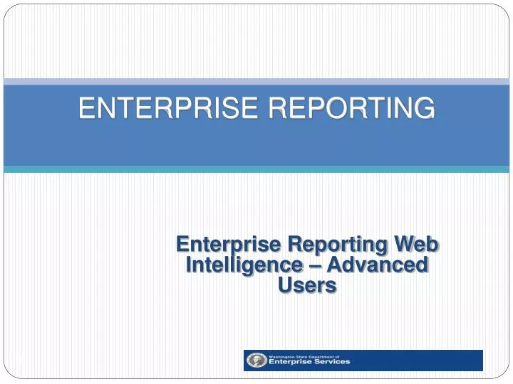 enterprise reporting