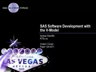 SAS Software Development with the V-Model