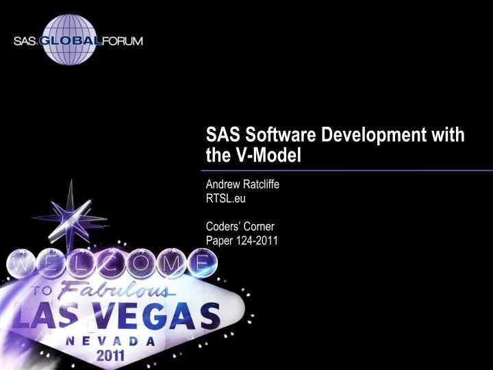 sas software development with the v model