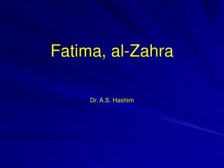 Fatima, al-Zahra
