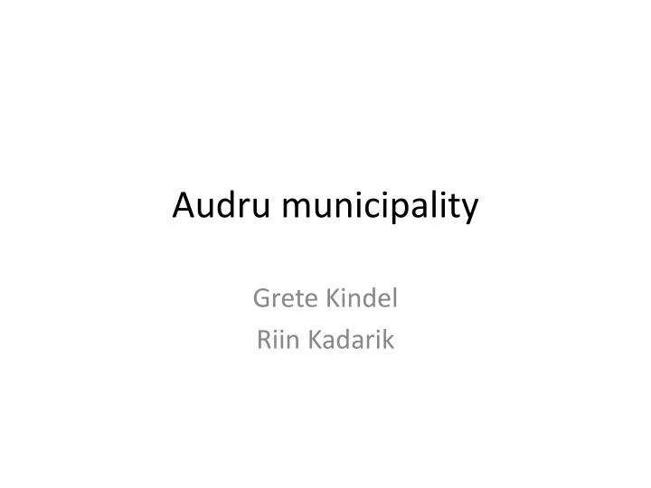 audru municipality