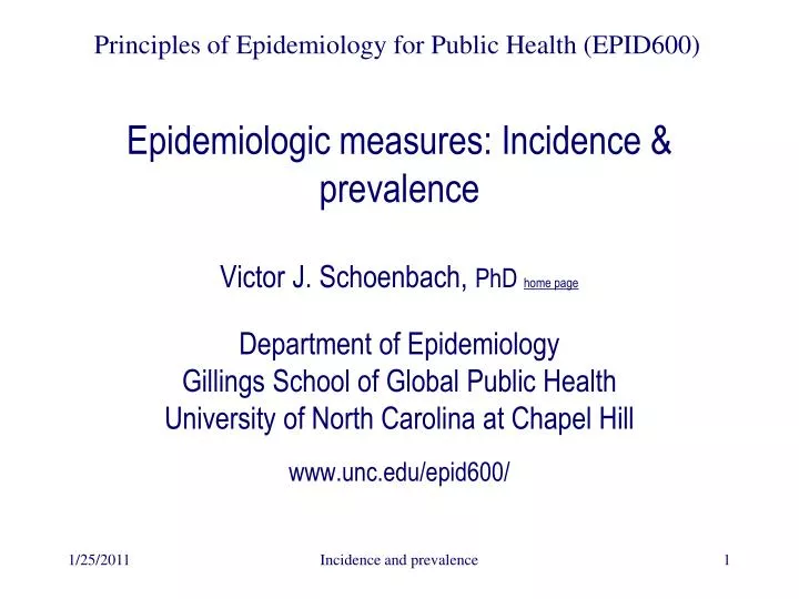 epidemiologic measures incidence prevalence