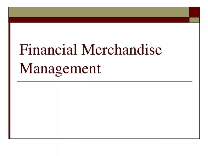 financial merchandise management