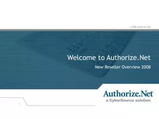 Welcome to Authorize.Net