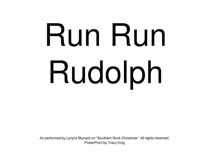 run run rudolph