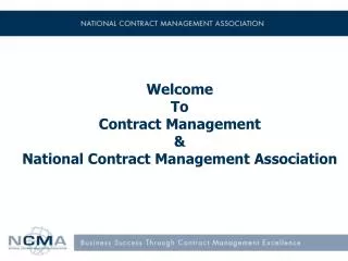 Welcome To Contract Management &amp; National Contract Management Association