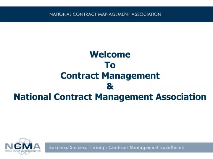 welcome to contract management national contract management association