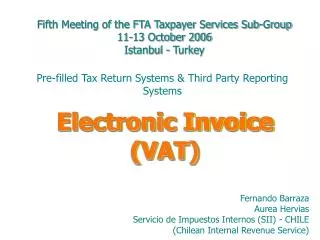Electronic Invoice (VAT)