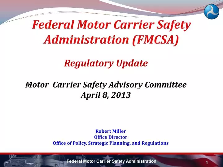 federal motor carrier safety administration fmcsa