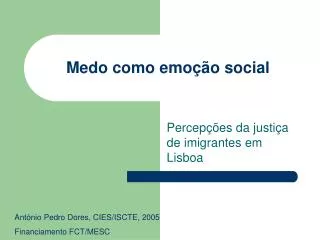 medo como emo o social
