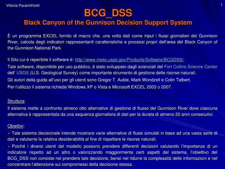 bcg dss black canyon of the gunnison decision support system