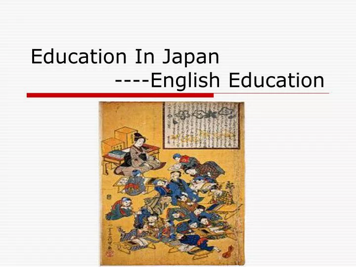 education in japan english education