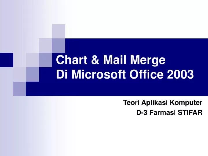 chart mail merge di microsoft office 2003