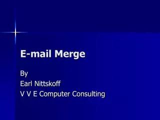 E-mail Merge