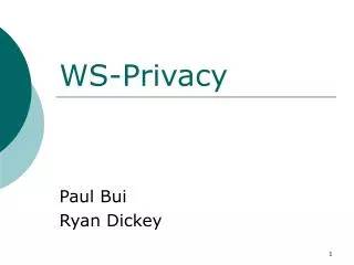 WS-Privacy