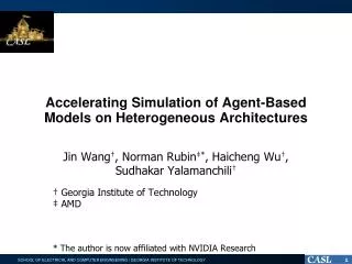 Accelerating Simulation of Agent-Based Models on Heterogeneous Architectures