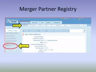 Merger Partner Registry