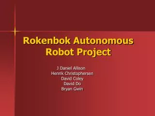 Rokenbok Autonomous Robot Project