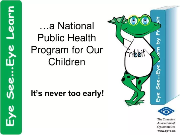 a national public health program for our children