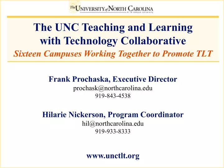 the unc teaching and learning with technology collaborative