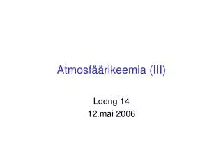 atmosf rikeemia iii