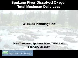 Spokane River Dissolved Oxygen Total Maximum Daily Load